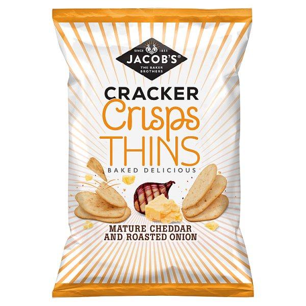 Jacobs Cracker Crisp Thins Cheddar & Onion 130g