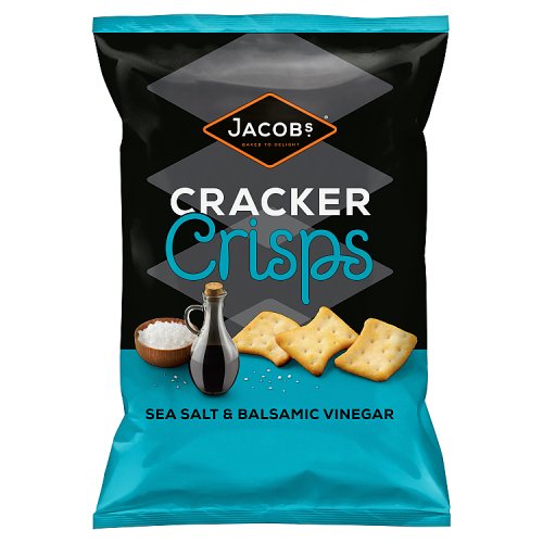 Jacobs Cracker Crisps Sea Salt & Balsamic Vinegar Snacks 150g