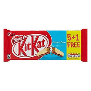 Kit Kat 2Finger Cookies & Cream 5+1 Free Multi-Pack 124.2G
