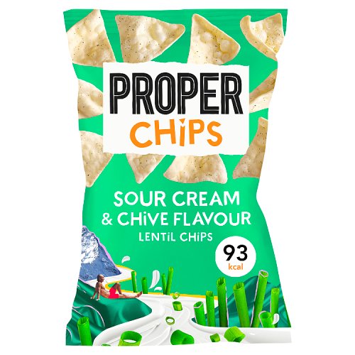 Properchips Sour Cream & Chive Flavour Lentil Chips 20g