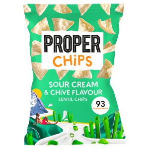 Properchips Sour Cream & Chive Flavour Lentil Chips 85g