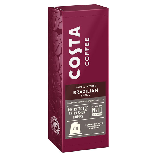 Costa Coffee Brazilian Blend Ristretto (Nespresso Compatible Pods) E