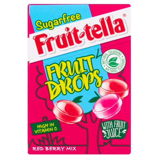Fruit-tella Sugar Free Fruit Drops - Red Berry Mix 45g