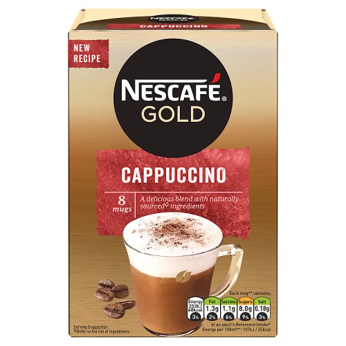 Nescafe Gold Cappuccino 8 Sachets 124g ENatural Limited Food and Drink Wholesale Distributor