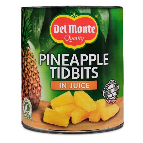 0024000195436_Del Monte Pizza Cut Pineapple (tidbits) In Juice 3kg