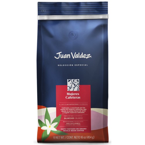 7701362000617_Juan Valdez Premium Whole Bean Coffee Mujeres Cafeteras Balanced 454g