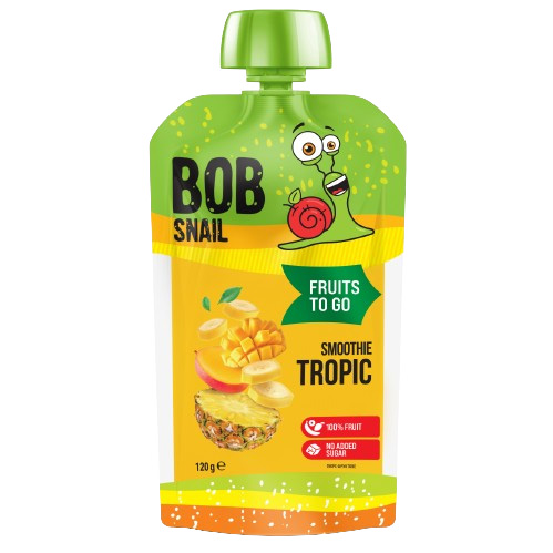4820219346388_Bob Snail Smoothie Pouch - Tropic 120g