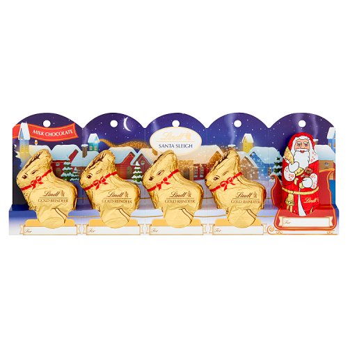 4000539726408_Lindt Santa Sleigh Milk Chocolate 5 Pieces 50G